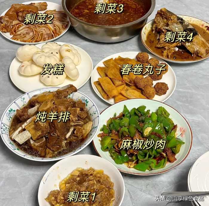 河南女子晒过年期间伙食，第1天和第6天差别巨大，网友：太真实